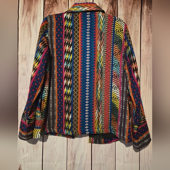 TravelSmith Geometric Pattern Blazer Womens Size Medium - Picture 8 of 8